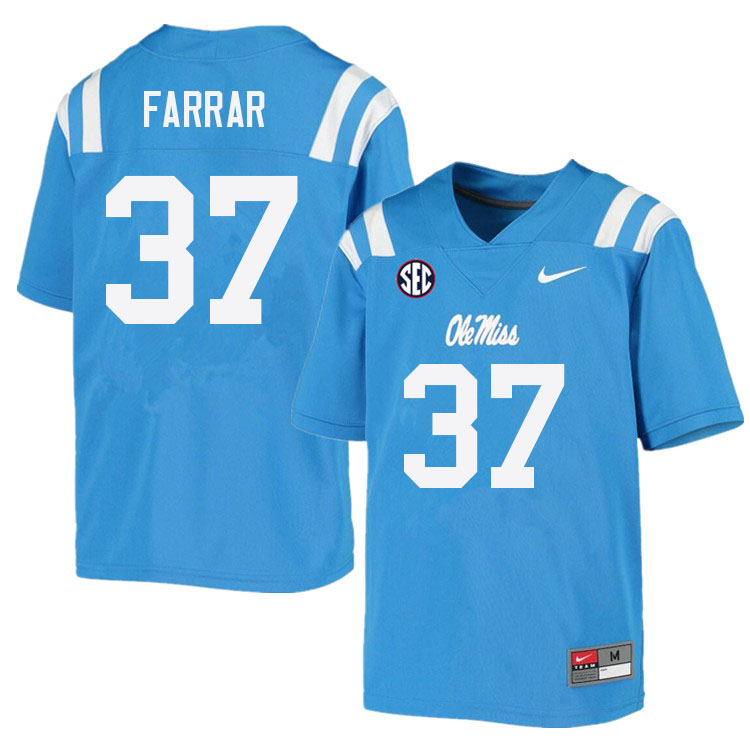 Ole Miss Rebels #37 Hayden Farrar College Football Jerseys Sale-Power Blue